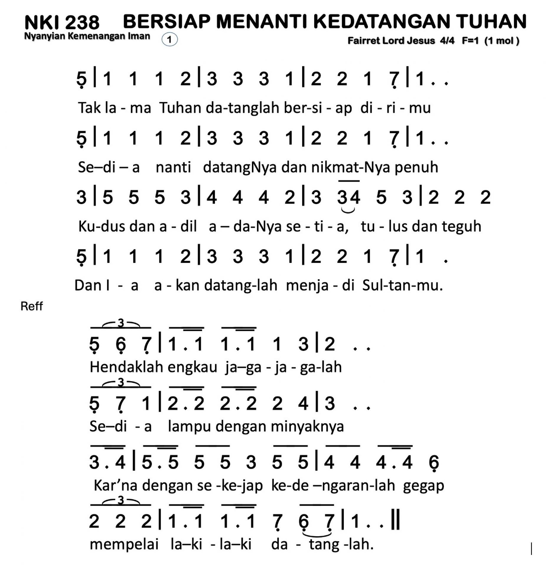 Partitur Polos NKI 238