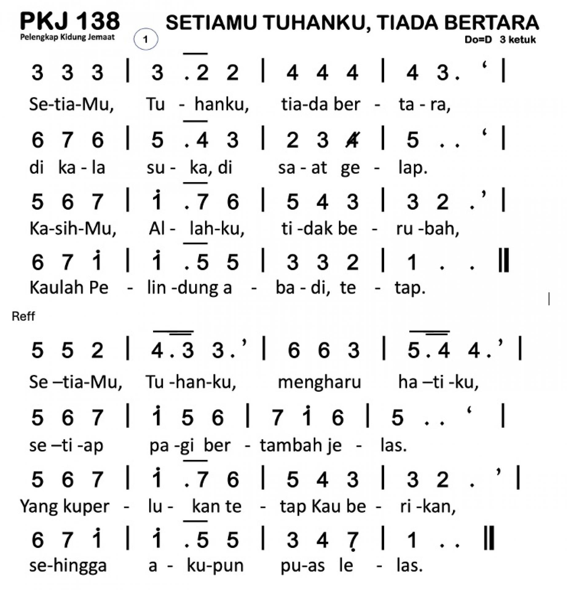 Partitur Polos PKJ 138