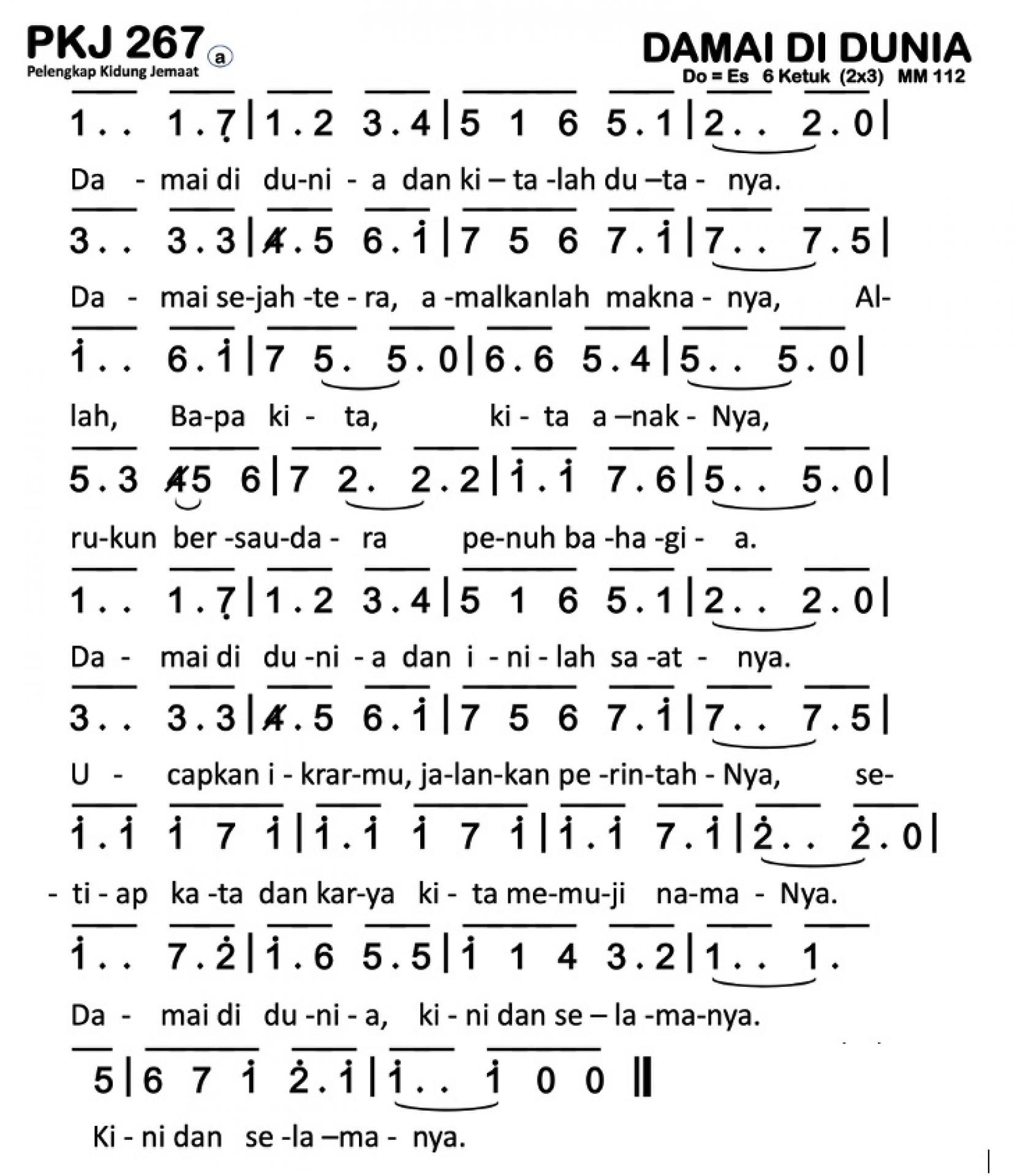 Partitur Polos PKJ 267