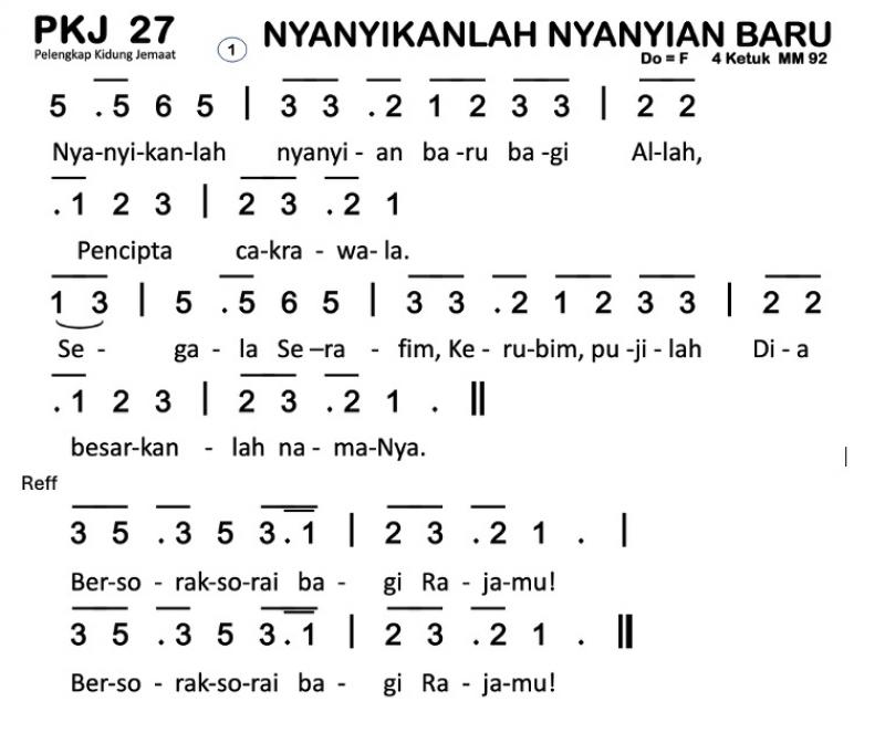 Partitur Polos PKJ 27