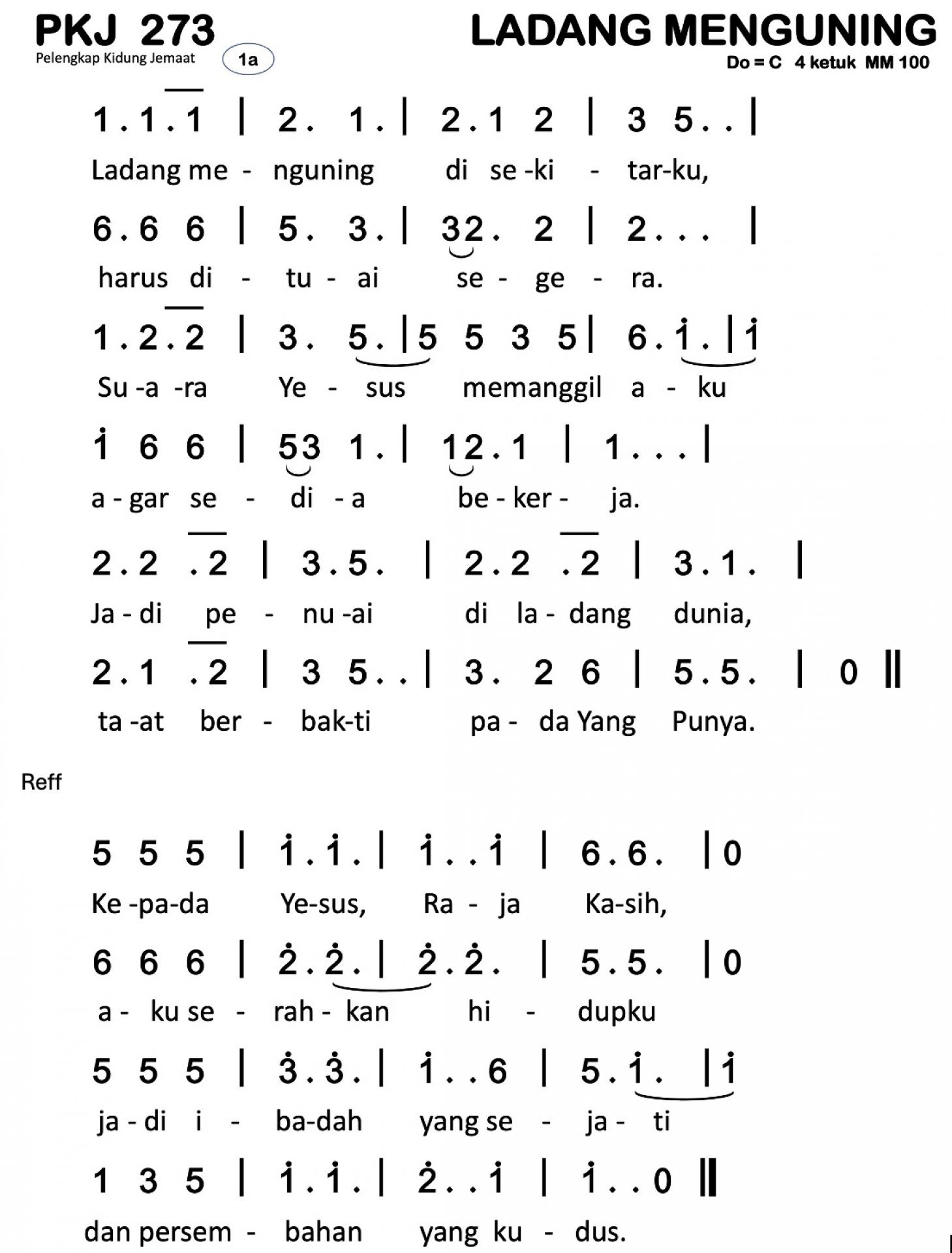 Partitur Polos PKJ 273