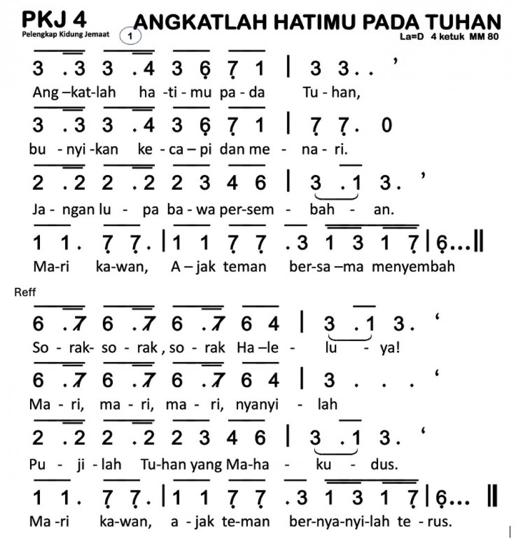 Partitur Polos PKJ 4