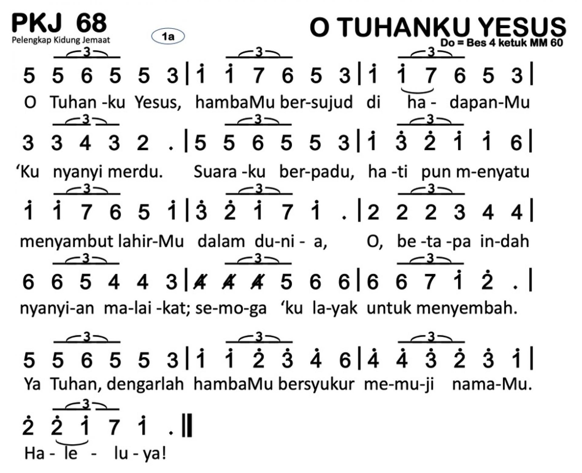 Partitur Polos PKJ 68
